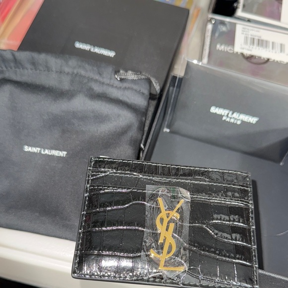 Saint Laurent Black Card Holder - Picture 1 of 6